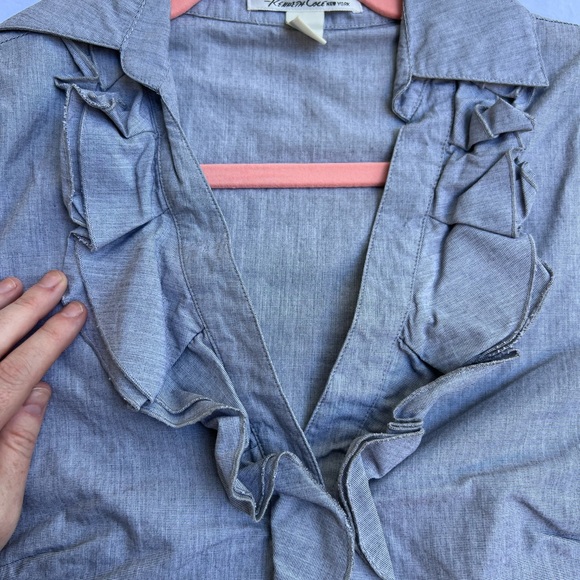 Kenneth Cole Ruffle Blouse - 4 - Picture 2 of 5